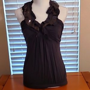 Express sequin halter top